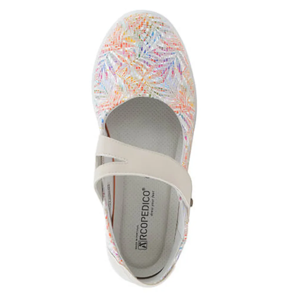 Arcopedico Cosmo White Kokoa Print Mary Jane (Women's)