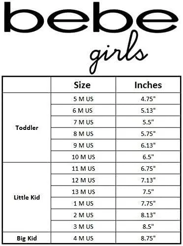 bebe Toddler Girls' Little Kid Slip-On Strappy Sandals with Logo Straps and Elastic Back, Open-Toe Flat Fashion Summer Shoes