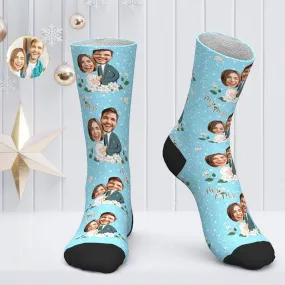 Custom Couple's Face Socks Personalised Photo Socks