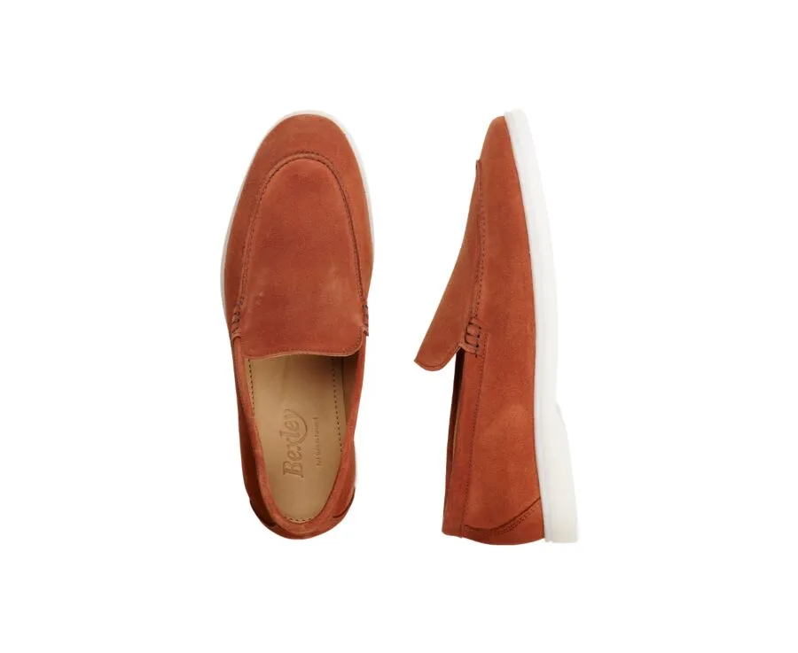 Dark Coral Suede Men&#039;s loafers - MANASOTA II