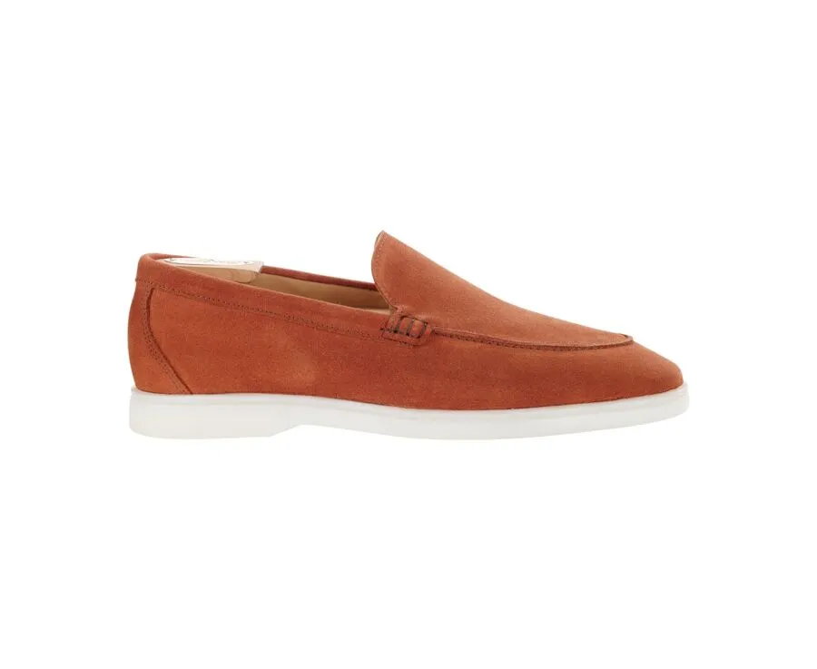 Dark Coral Suede Men&#039;s loafers - MANASOTA II