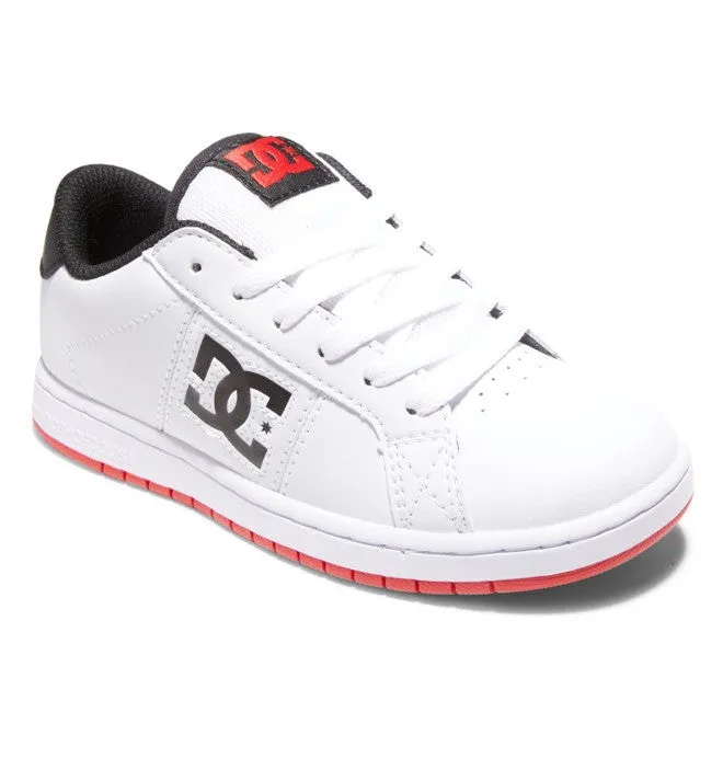 DC Kids Striker Shoes - White/Black/Red