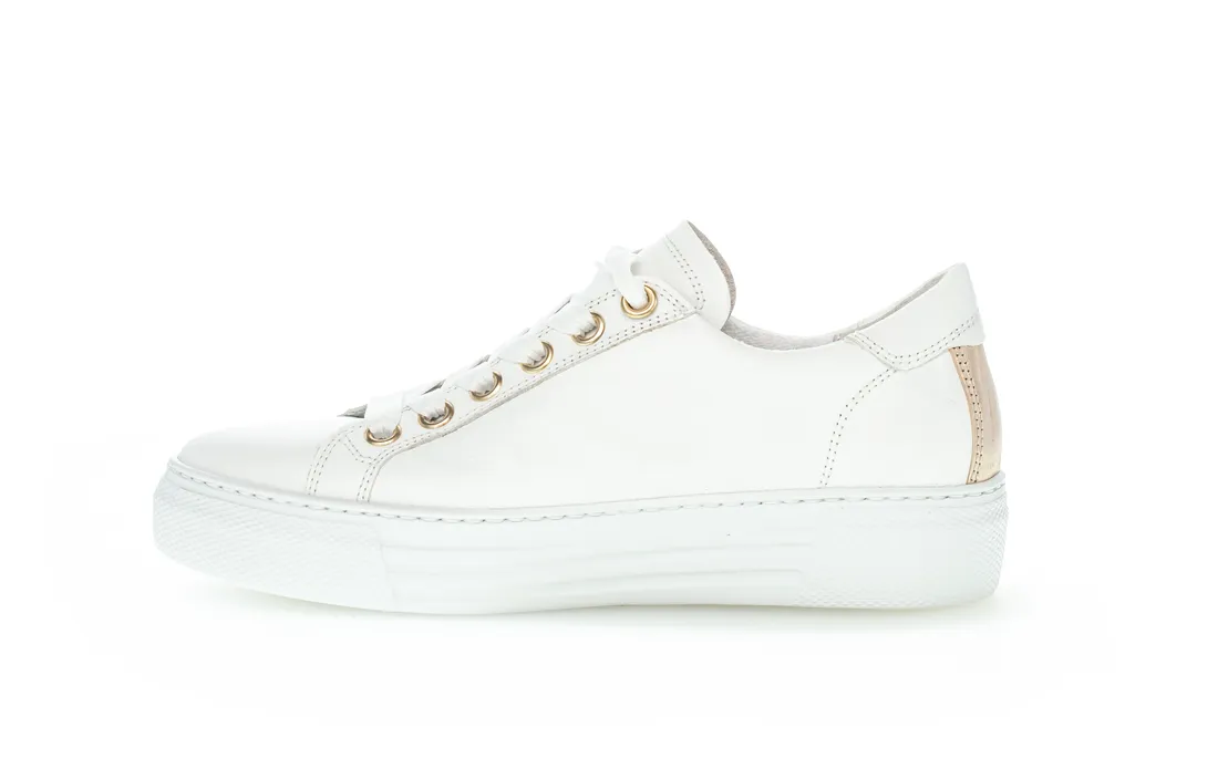 GABOR ZIP WHITE GOLD TRAINERS 46.465.51