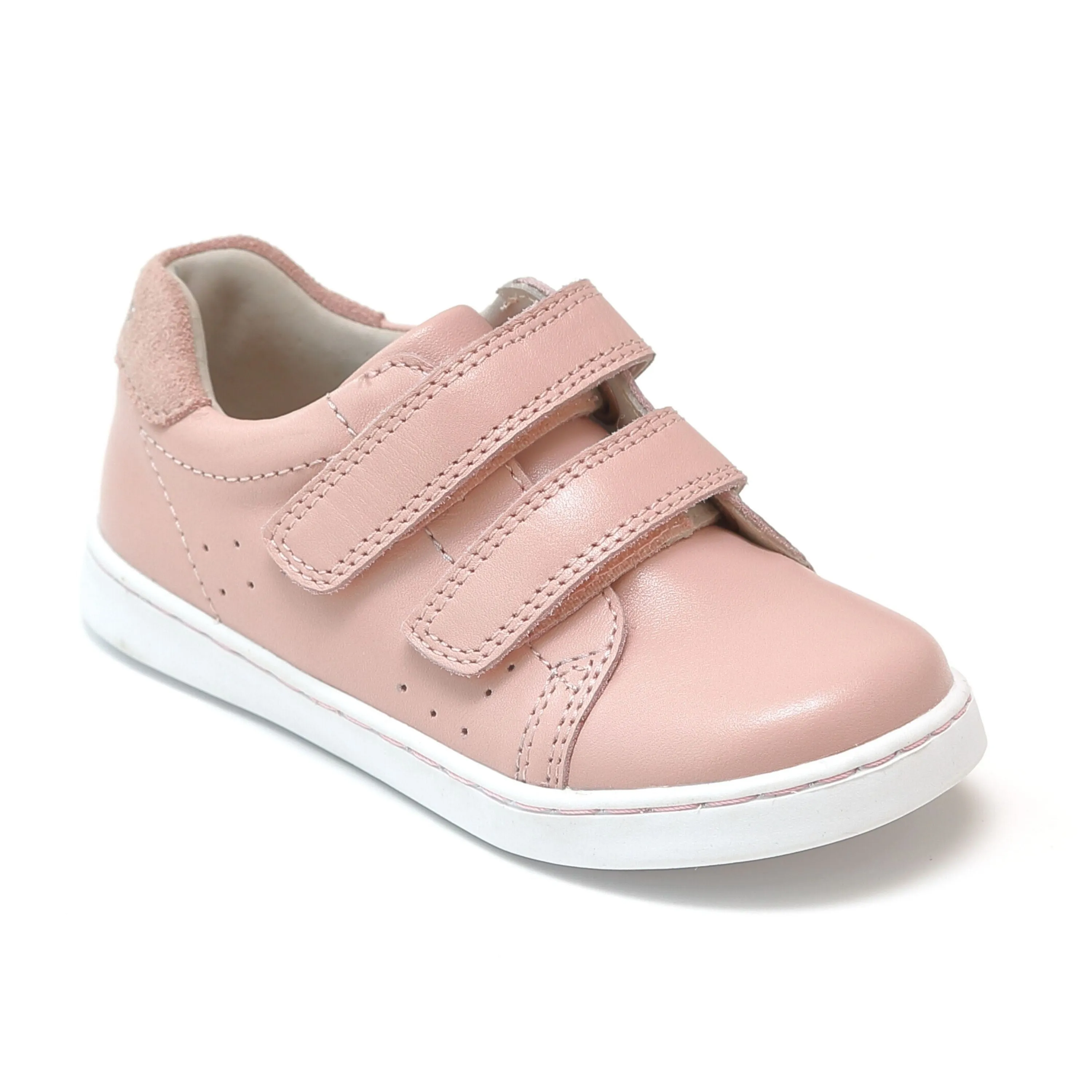 Girls Kenzie Double Velcro Sweetheart Leather Sneaker