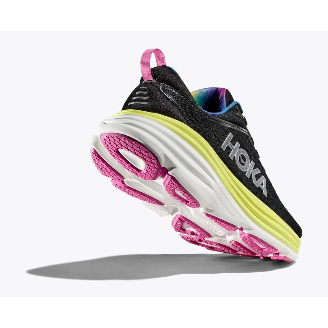 Hoka Men's Bondi 8 (Black/Citrus Glow)