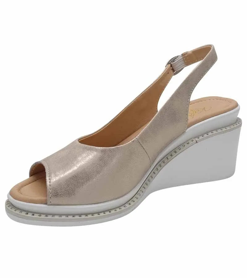 Kate Appleby Womens Gold Wedge Heel Summer Sandal - Pembroke