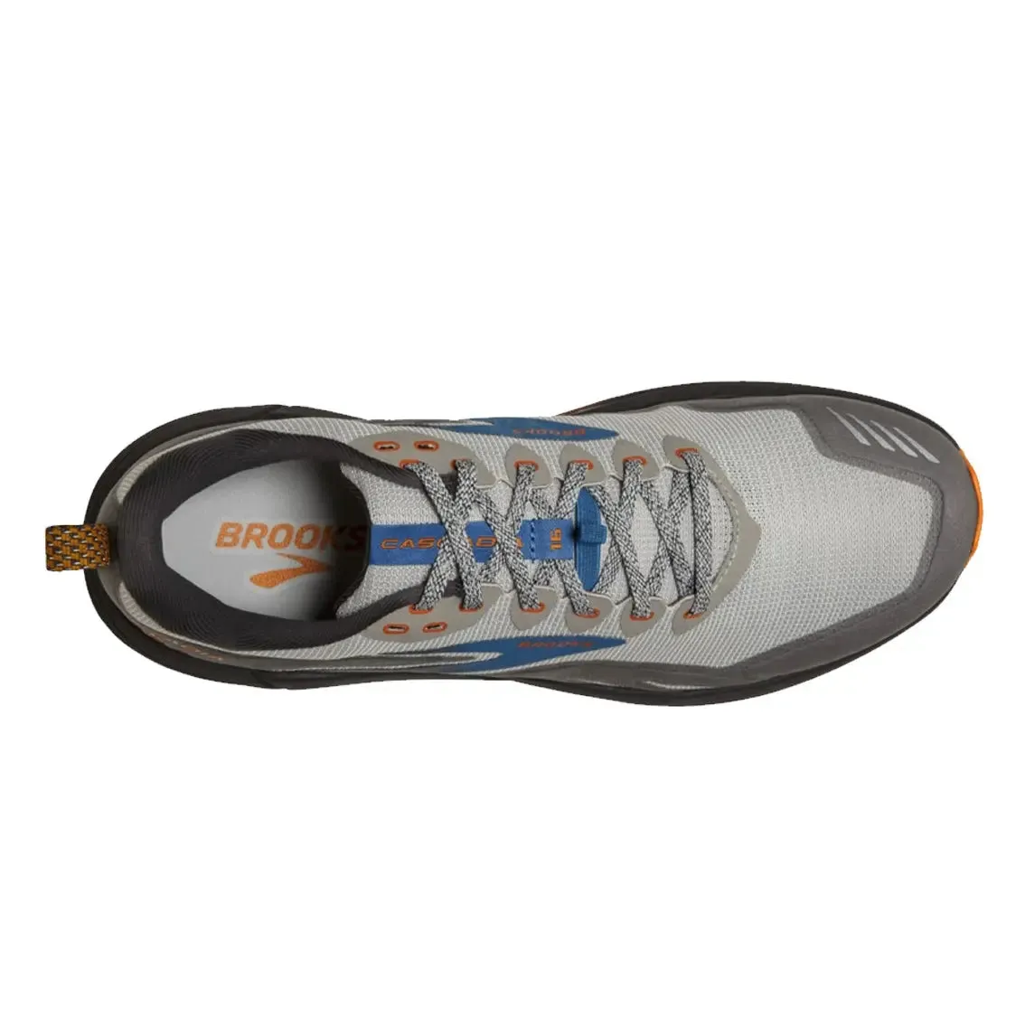 Mens Brooks Cascadia 16 (Wide) - Oyster / Mushroom / Orange