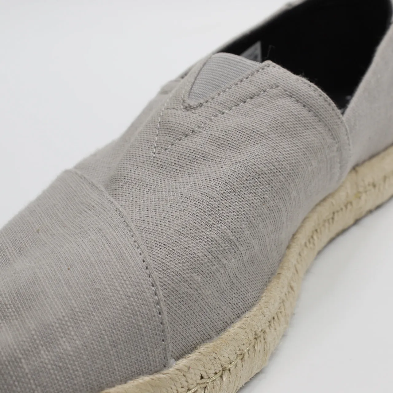 Mens Toms Alpargata Rope 2.0 Drizzle Grey Recycled Cotton Slubby Woven Uk Size 8