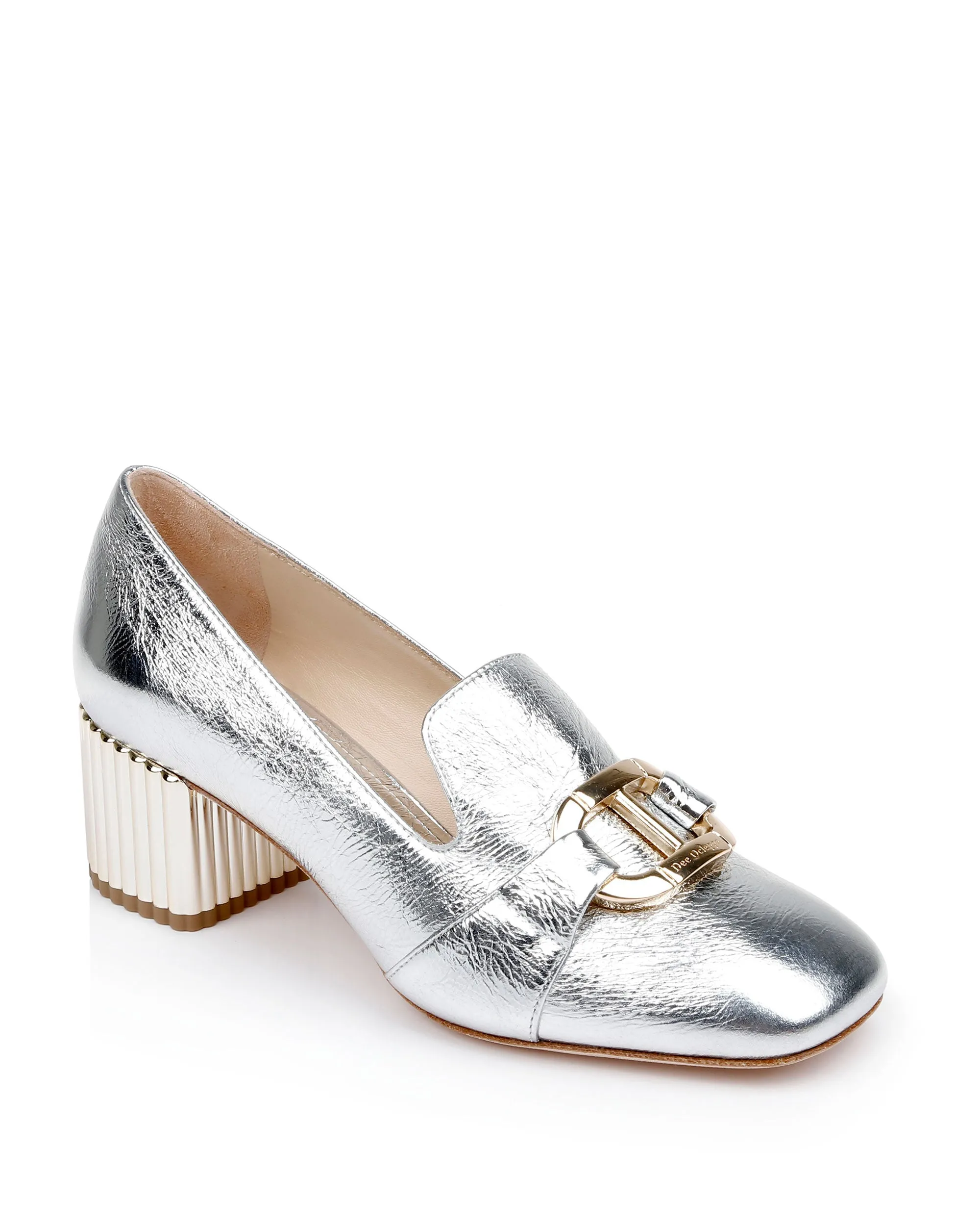 Michelle - Silver Metallic Leather