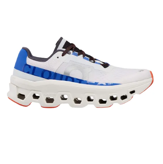 On Running Women's Cloudmonster Shoes - Frost / Cobalt