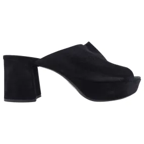 Prada Black Suede Block Heel Mules - 6