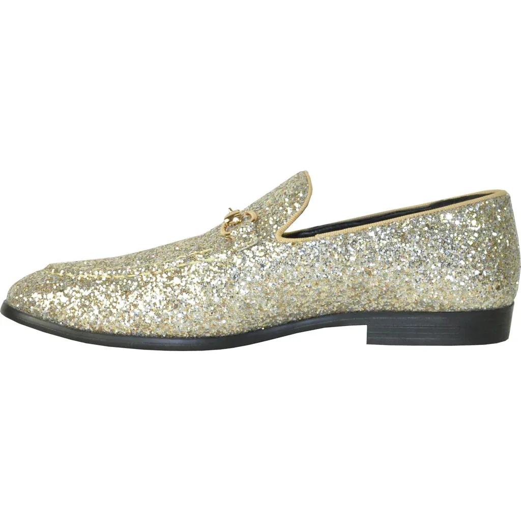 "Bravo" Gold Glitter Tuxedo & Prom Shoes