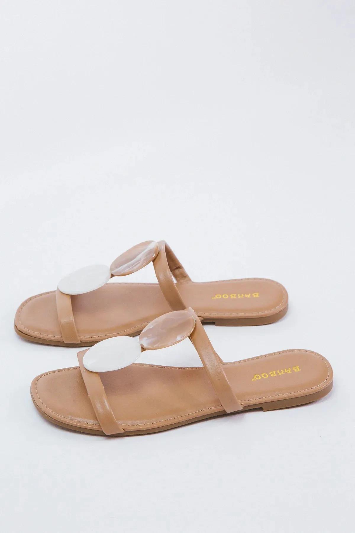 Stone Bead Slide Sandal