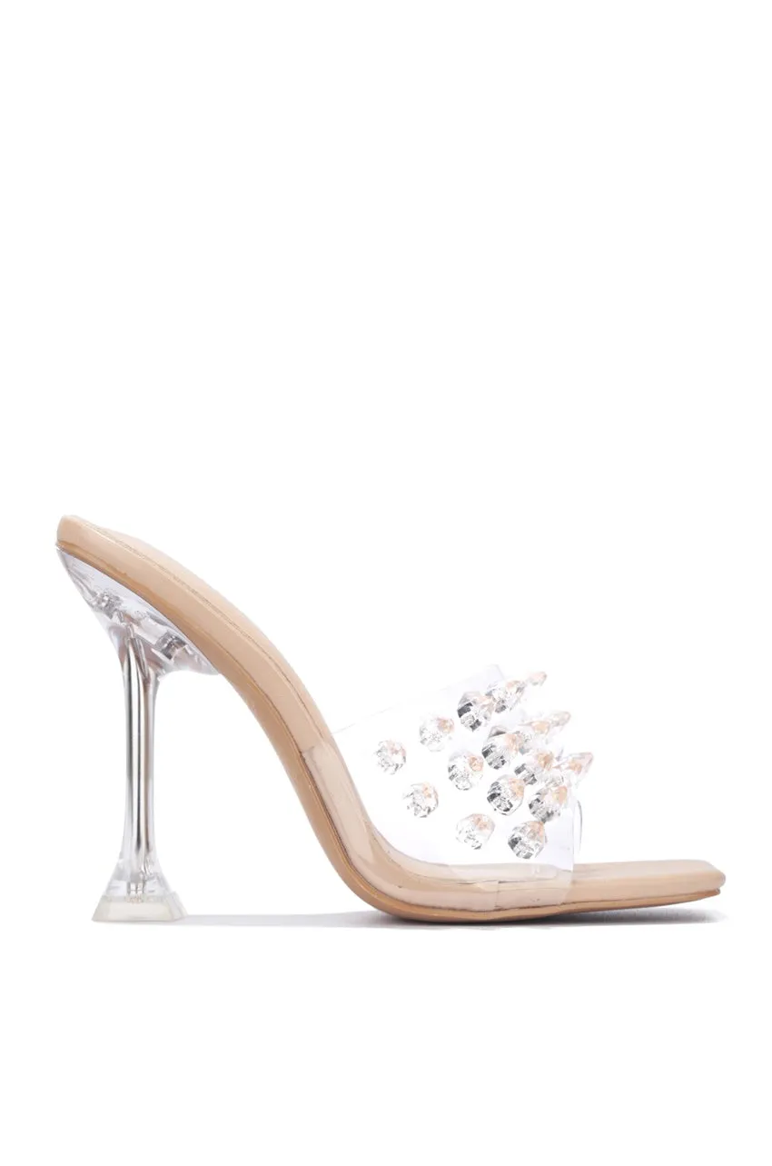 Stunt On You Heeled Sandals - Nude