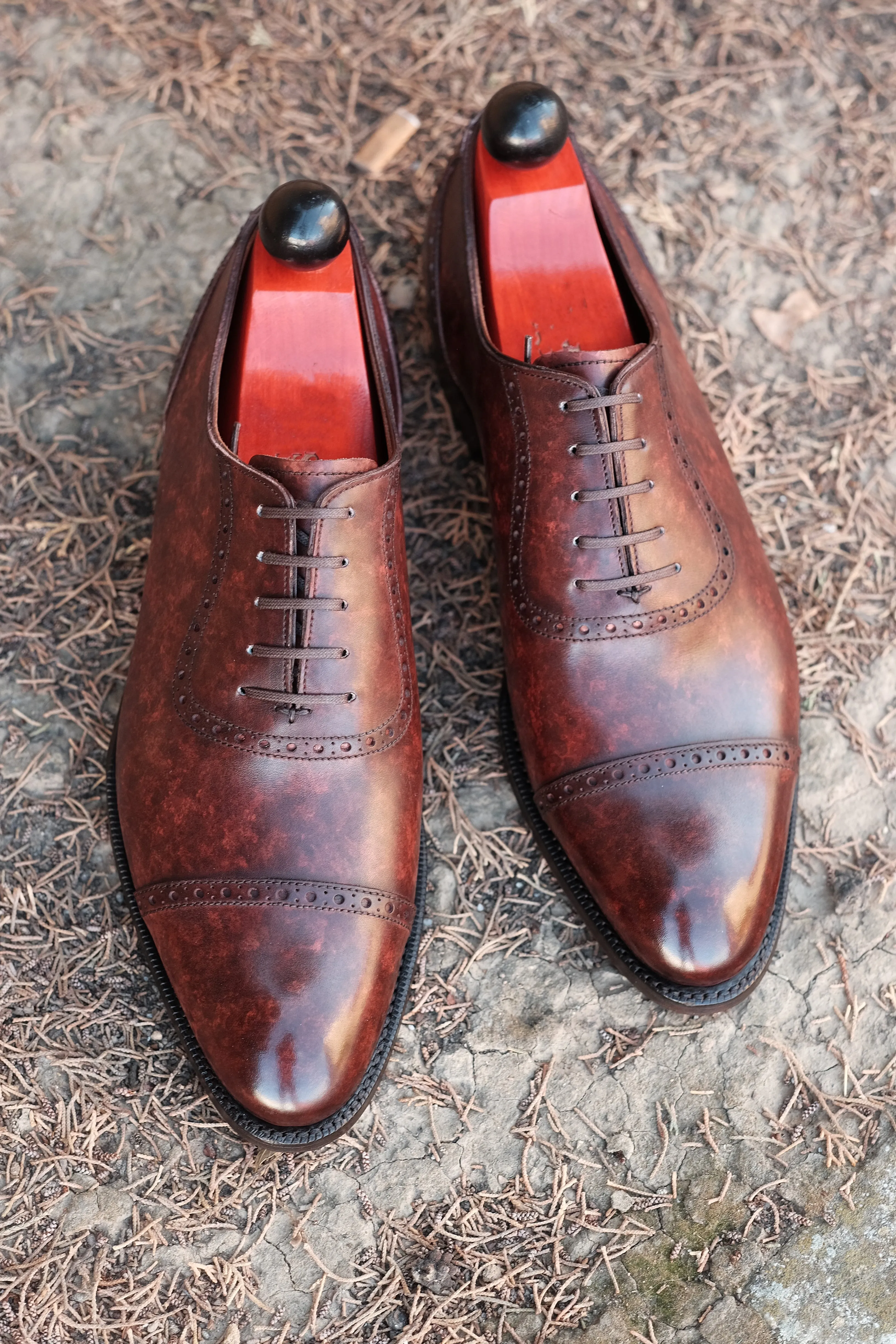 Sunnyside - MTO - Walnut Marble Patina - TMG Last - Single Leather Sole