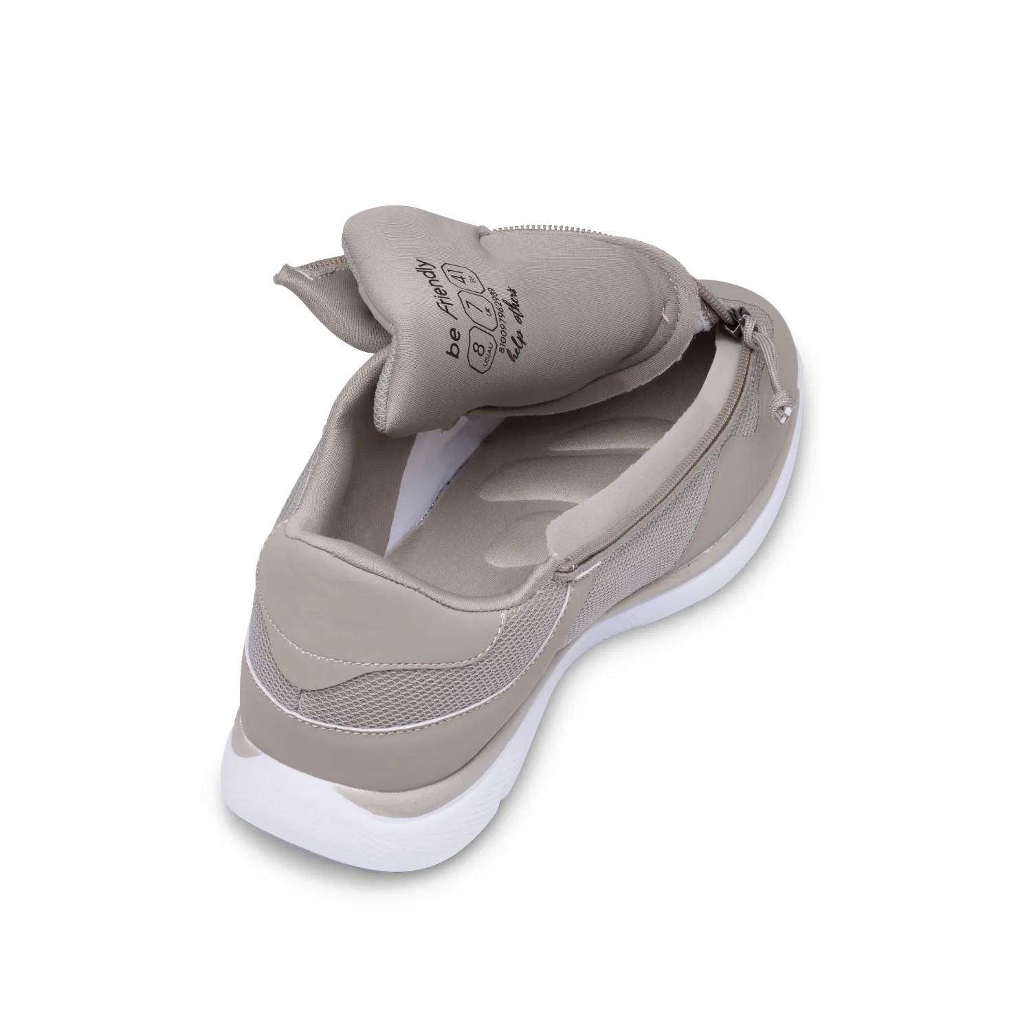 Unisex Supportive Memory Foam Shoes with Front Zipper Access