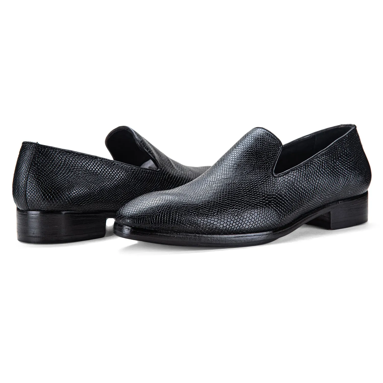 Venetian Loafers - Python Black