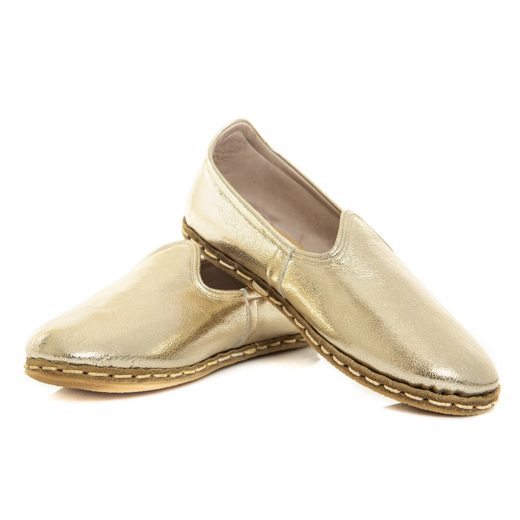 Women's Gold Slip On Shoes