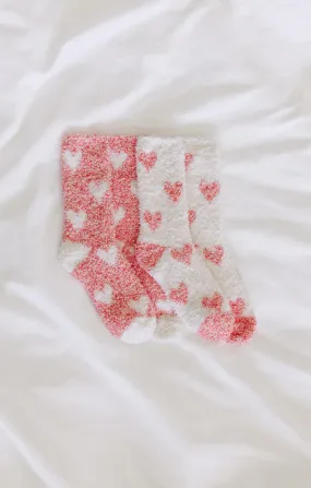 Z Supply 2 Pack Plush Heart Socks